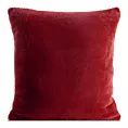 Poszewka na poduszkę 60x60 cm bordowa z miękkiej futrzanej tkaniny NINA