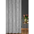 Zasłona szyta na taśmie 5 cm srebrna z tkaniny szenilowej z efektem melanżu
