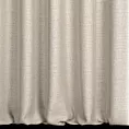 Zasłona szyta na taśmie 5 cm jasnobeżowa z tkaniny szenilowej o wyraźnym splocie
