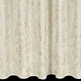Zasłona welwetowa kremowa zdobiona nadrukiem liści 140x270 cm taśma - FELIS