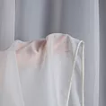 Firana szyta na taśmie 5 cm biała półprzezroczysta, z tkaniny typu żorżeta o niestandardowej wysokości 340cm, wykończona obciążnikiem