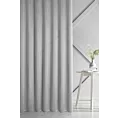Firana szyta na taśmie 5 cm jasnoszara z półprzezroczystej tkaniny o perłowym połysku, wykończonej obciążnikiem