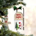 Ozdoba choinkowa w kształcie sanek w stylu eko