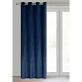 Zasłona welwetowa granatowa z kryształkami 140x250 cm przelotka - ARIADNA