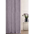 Zasłona szyta na taśmie 5 cm liliowa miękka, szenilowa tkanina o wyraźnym splocie i delikatnym połysku