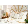 Pościel 220x200 cm z makosatyny bawełnianej kolor biały, złoty z fantazyjnym wzorem LUNA 3 Limited Collection