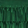 Zasłona welwetowa ciemnozielona zdobiona falbanami 140x250 cm taśma - CHARLOTTE