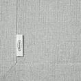 Obrus srebrny 140x220 cm z tkaniny przypominającej płótno STELLA 2 z podwójną listwą na brzegach