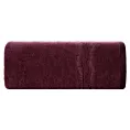 Ręcznik kąpielowy 70x140 cm bawełniany kolor bordowy zdobiony bordiurą z błyszczącym wzorem 500 g/m2 KARIN
