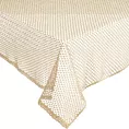 Obrus kremowy 150x300 cm z gipiury o geometrycznej ażurowej strukturze