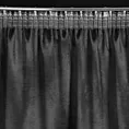 Zasłona czarno, srebrzysta zdobiona błyszczącym wzorem z tkaniny zaciemniającej 140x270 cm taśma - ELISE