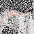 Firana biała o strukturze pajęczej sieci 300x270 cm taśma AMANDA