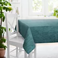 Obrus szyty BRIANNA turkusowy miękka szenilowa o wyraźnym splocie i lekkim połysku