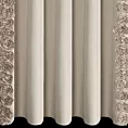 Zasłona ciemnobeżowa z welwetu zdobiona aplikacją 3D róż 140x270 cm taśma - ROSES Eva Minge
