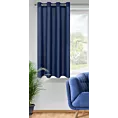 Zasłona granatowa z matowej gładkiej tkaniny 140x175 cm przelotka RITA
