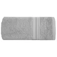 Ręcznik do rąk 30x50 cm bawełniany kolor srebrny z bordiurą w paski 550 g/m2 ELEN