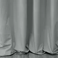 Zasłona szyta na tunelu srebrna z miękkiej tkaniny welwetowej