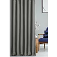 Zasłona szyta na taśmie 5 cm szara z gładkiej zaciemniającej tkaniny typu dimout