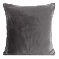 Poszewka na poduszkę 45x45 cm stalowa z miękkiej futrzanej tkaniny NINA
