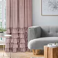 Zasłona welwetowa pudrowo różowa zdobiona falbanami 140x270 cm taśma - CHARLOTTE