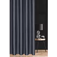 Zasłona szyta na taśmie 5 cm grafitowa z satynowej, połyskującej tkaniny