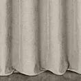Zasłona szyta na taśmie 5 cm ciemnobeżowa z miękkiej w dotyku tkaniny szenilowej