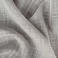 Firana szyta na taśmie 5 cm srebrna z gładkiej matowej etaminy o naturalnym splocie, wykończona obciążnikiem