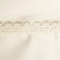 Pościel 220x200 cm z mieszanki włókien kolor kremowy zdobiona pasem koronki LINDA z kolekcji Nova Style