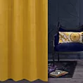 Zasłona musztardowa z matowego welwetu 140x250 cm przelotka - MILO