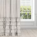 Zasłona welwetowa jasnobeżowa zdobiona falbanami 130x270 cm taśma - CHARLOTTE