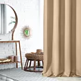 Zasłona beżowa zaciemniająca 135x250 cm przelotka - ADLEY
