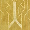 Koc flano 150x200 cm złoto, srebrzysty z błyszczącym nadrukiem z motywem geometrycznym GINKO 4 Eurofirany Premium