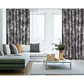 Zasłona welwetowa brązowo, szara zdobiona nadrukiem przecieranym 140x250 cm przelotka - ESTER