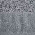 Ręcznik kąpielowy 50x90 cm bawełniany kolor srebrny z welwetową bordiurą 550 g/m2 ARIA
