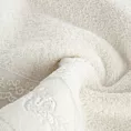 Ręcznik do rąk 30x50 cm bawełniany kolor kremowy z koronką oraz subtelnym haftem 500 g/m2 SISI