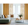 Zasłona naturalna w musztardowe liście 140x250 cm przelotka - HARIET