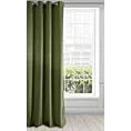 Zasłona welwetowa ciemnooliwkowa gładka 140x250 cm przelotka - PIERRE