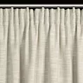 Zasłona ciemnobeżowo, srebrna z dodatkiem lnu i błyszczącym akcentami 140x270 cm taśma - ROSI