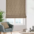 Roleta rzymska MALLORCA beżowo złocista z miękkiej tkaniny szenilowej przetykanej błyszczącą nicią