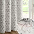 Zasłona biała z siateczki zdobiona różami 3D 140x250 cm przelotka - ROSES1 Eva Minge