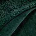 Koc 200x220 ciemnozielony z miękkiego polaru ze strukturą baranka TEDY Eurofirany Premium