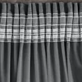 Zasłona grafitowa z miękkiego welwetu 140x250 cm taśma - SUZANA