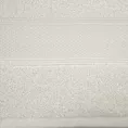 Ręcznik kąpielowy 70x140 cm bawełniany kolor kremowy z żakardową bordiurą z nowoczesnym złotym wzorem 500 g/m2 LIANA