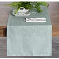 Bieżnik na stół naturalno, zielony 40x140 cm SUMMER 7 z gładkiej i miękkiej tkaniny