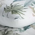Pościel 140x200 cm bawełniana kolor biały, zielony z motywem botanicznym SPRING 52
