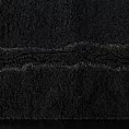 Ręcznik do rąk 30x50 cm bawełniany kolor czarny zdobiony bordiurą z błyszczącym wzorem 500 g/m2 KARIN