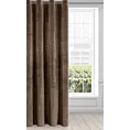 Zasłona brązowa z ekskluzywnego aksamitnego welwetu 290 g/m2 140x250 cm 10 szt. przelotek - RIA - Diva Line