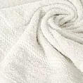 Ręcznik kąpielowy 70x140 cm bawełniany kolor kremowy z delikatną bordiurą w formie sznurka 450 g/m2 ELMA