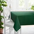 Obrus szyty ciemnozielony z miękkiej tkaniny welwetowej