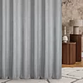 Zasłona szyta na taśmie fala stalowo popielata z dwustronnej tkaniny zaciemniającej 100% blackout, o strukturze weluru